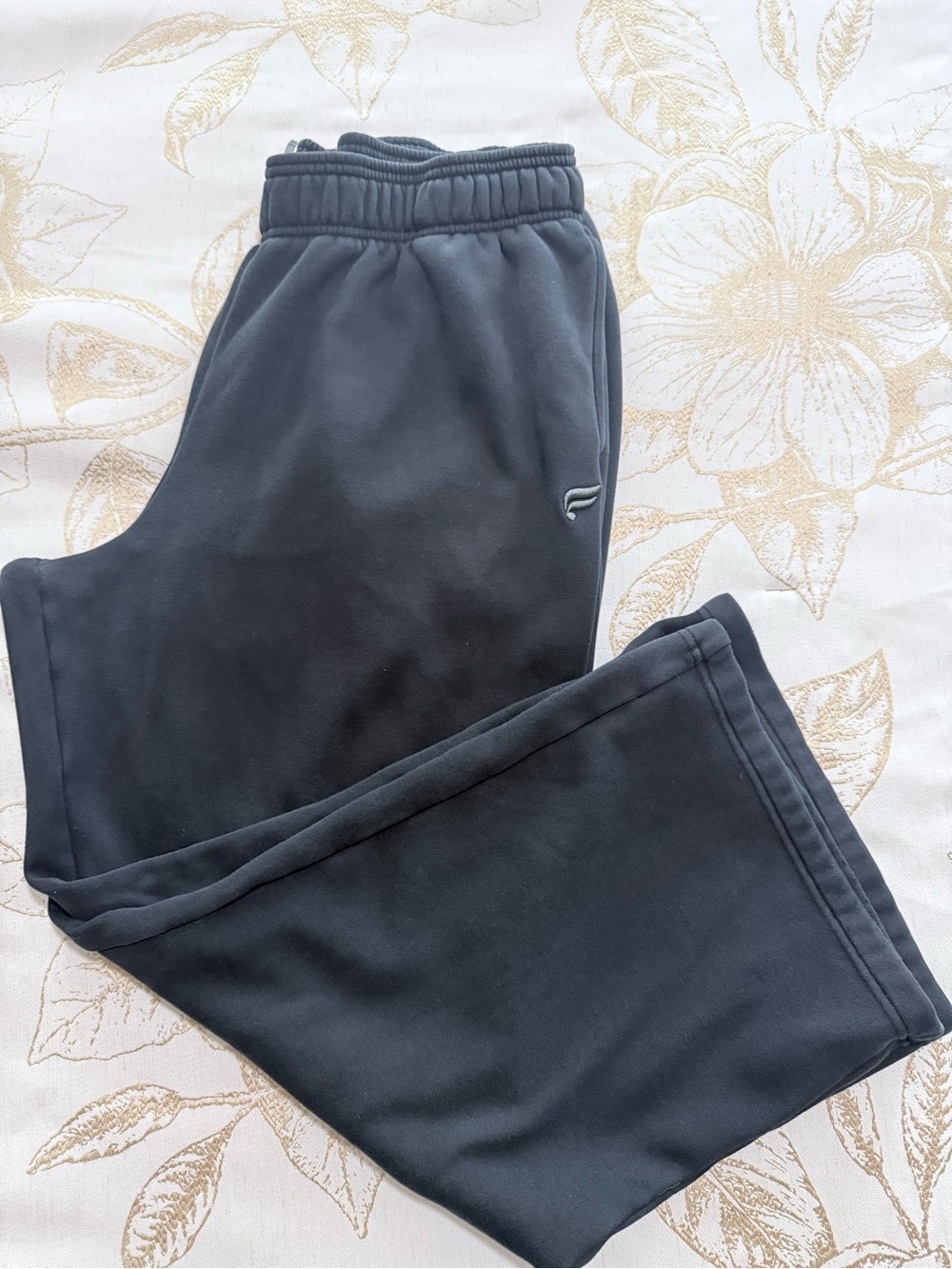 Fabletics Black Fleece Sweatpants XXL/1X Straight Leg Pockets